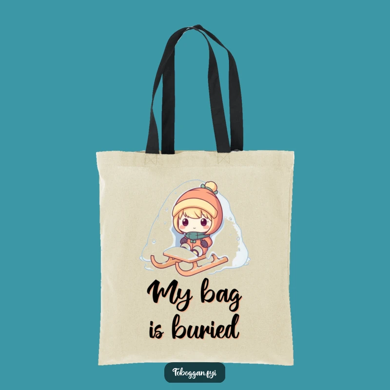 Funny Snow Surprise Tote Bag - Winter Accessory, Perfect Present