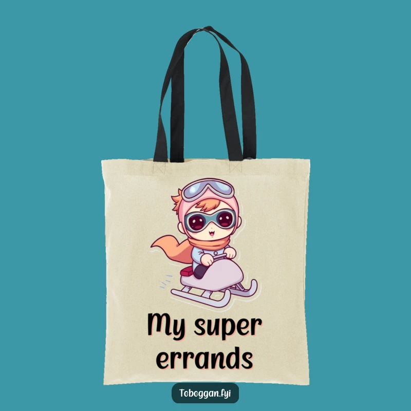 Funny Superhero Sledder Tote Bag - Carry Your Heroic Winter Gear