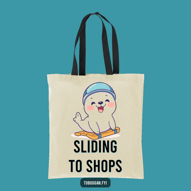 Funny Seal Slide Tote Bag - Delighted Arctic Accessory