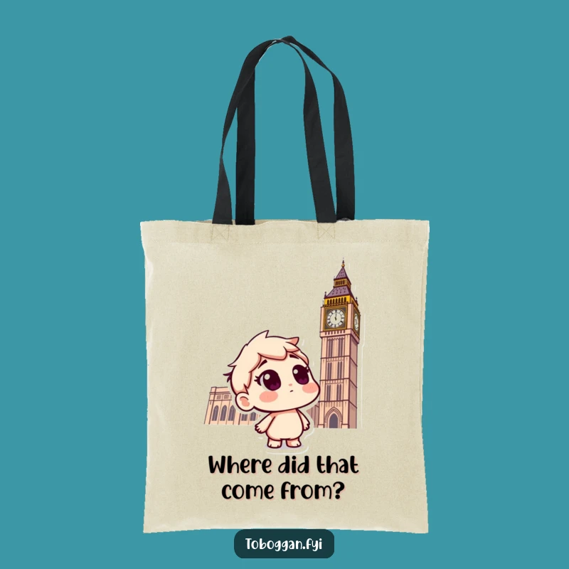 Funny Curious Snow toboggan Tote Bag: Chic & Hilarious Winter Accessory Gift